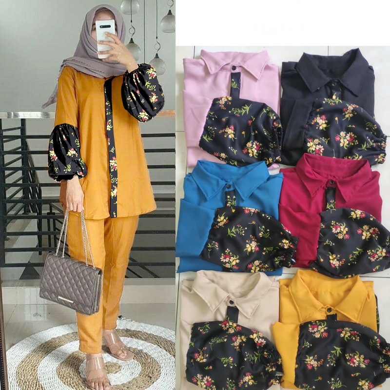 Simbok Paket Setelan Baju Wanita Muslim Kerja Kantor Formal Casual Hangout Daily OOTD Trendy Terbaru