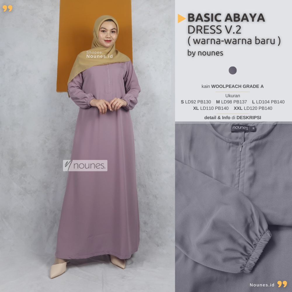 DEFECT Basic Abaya Dress Reject Katalog warna ke 2 Sedikit Cacat Minor