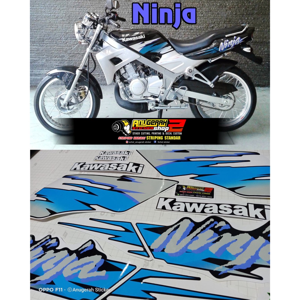 Sticker Striping Ninja KIS 1996 HITAM