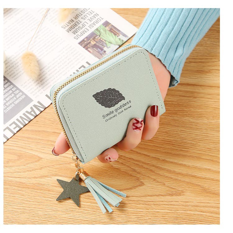 ♥TASBLUE♥D53 COD DOMPET PENDEK/MINI WANITA IMPORT MURAH REAL PIC DOMPET KOREAN TRENDY FASHION WALLET-HIJAU ARMY
