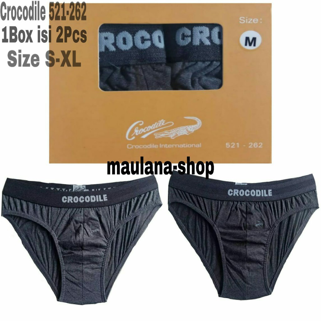  Celana  Dalam  Pria  Crocodile  521 262 1 box 2 PCS MURAH 