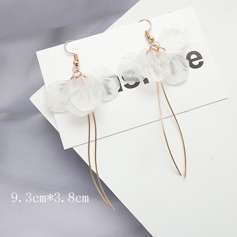 Anting Tusuk Gantung Wanita Desain Bunga Hias Kristal Gaya Bohemian handmade Untuk Pernikahan / Pesta