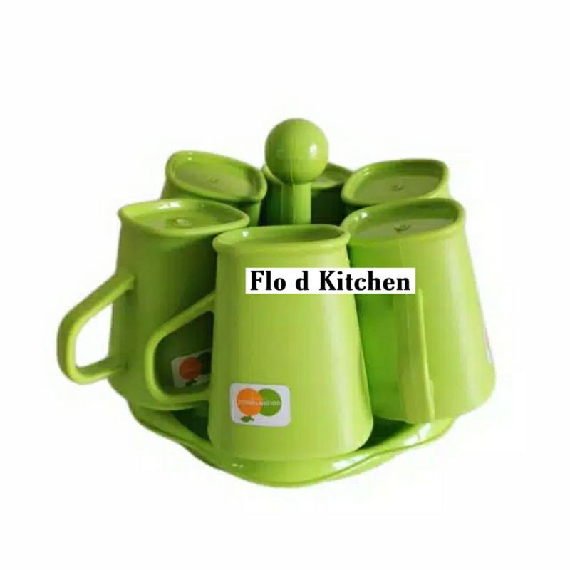 Rak Gelas TG1037 + Gelas Set isi 6pcs MOK7005