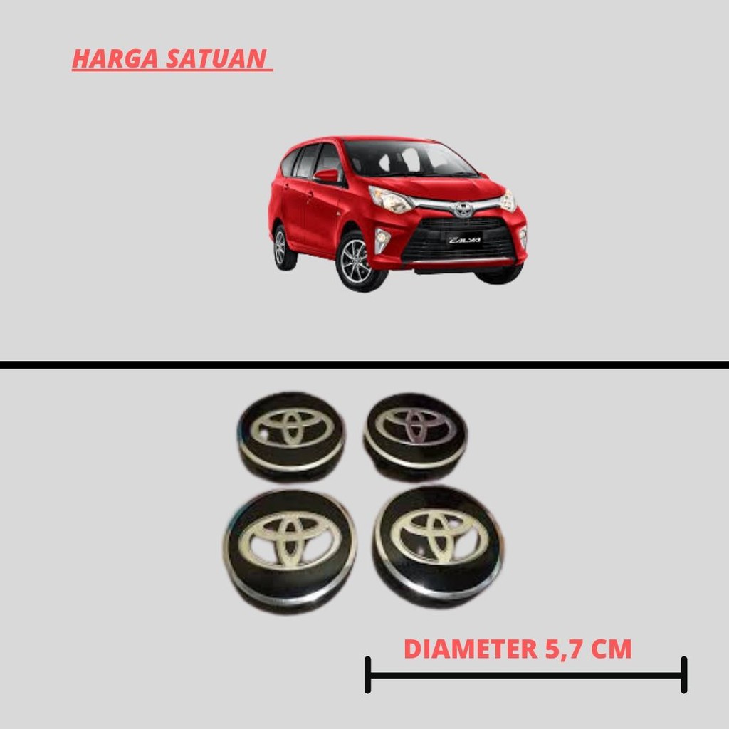 Dop Roda Calya Agya Tutup Velg Calya Agya diameter 5.2 cm Hitam