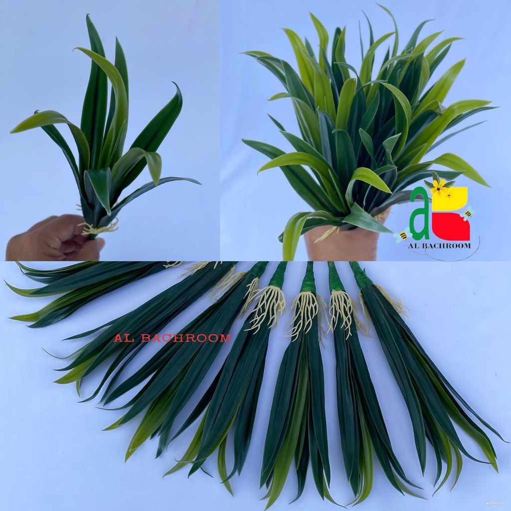 DAUN ANGGREK PANDAN 30CM BAHAN LATEX B8080 TANAMAN ARTIFICIAL