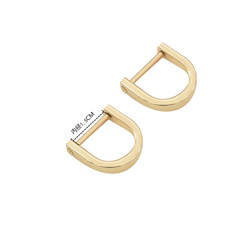 2pcs Sekrup Buckle Bentuk D Bahan Alloy Dapat Dilepas Untuk Reparasi Tas Handbagkoper DIY