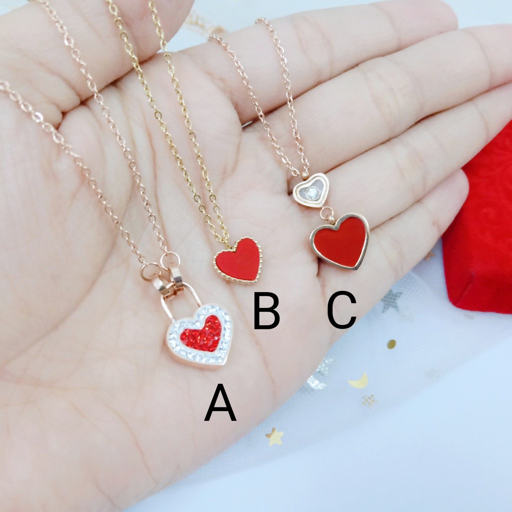 [BAYAR DITEMPAT] Kalung Set Liontin Titanium Korea Anti Karat Pusat Xuping Jakarata