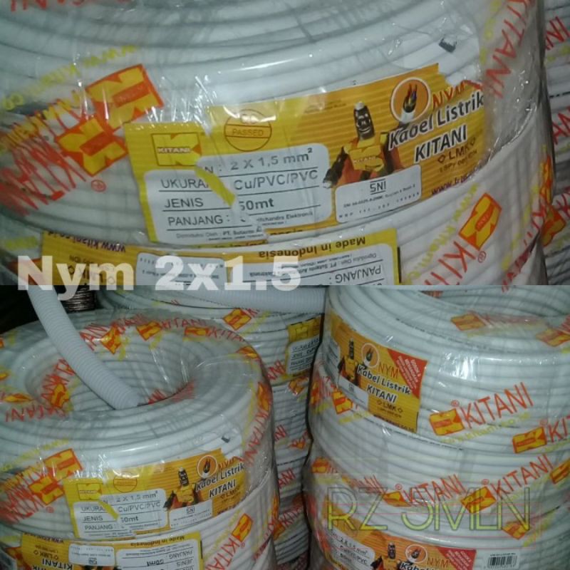 kabel kitani 2x1.5x50 meter
