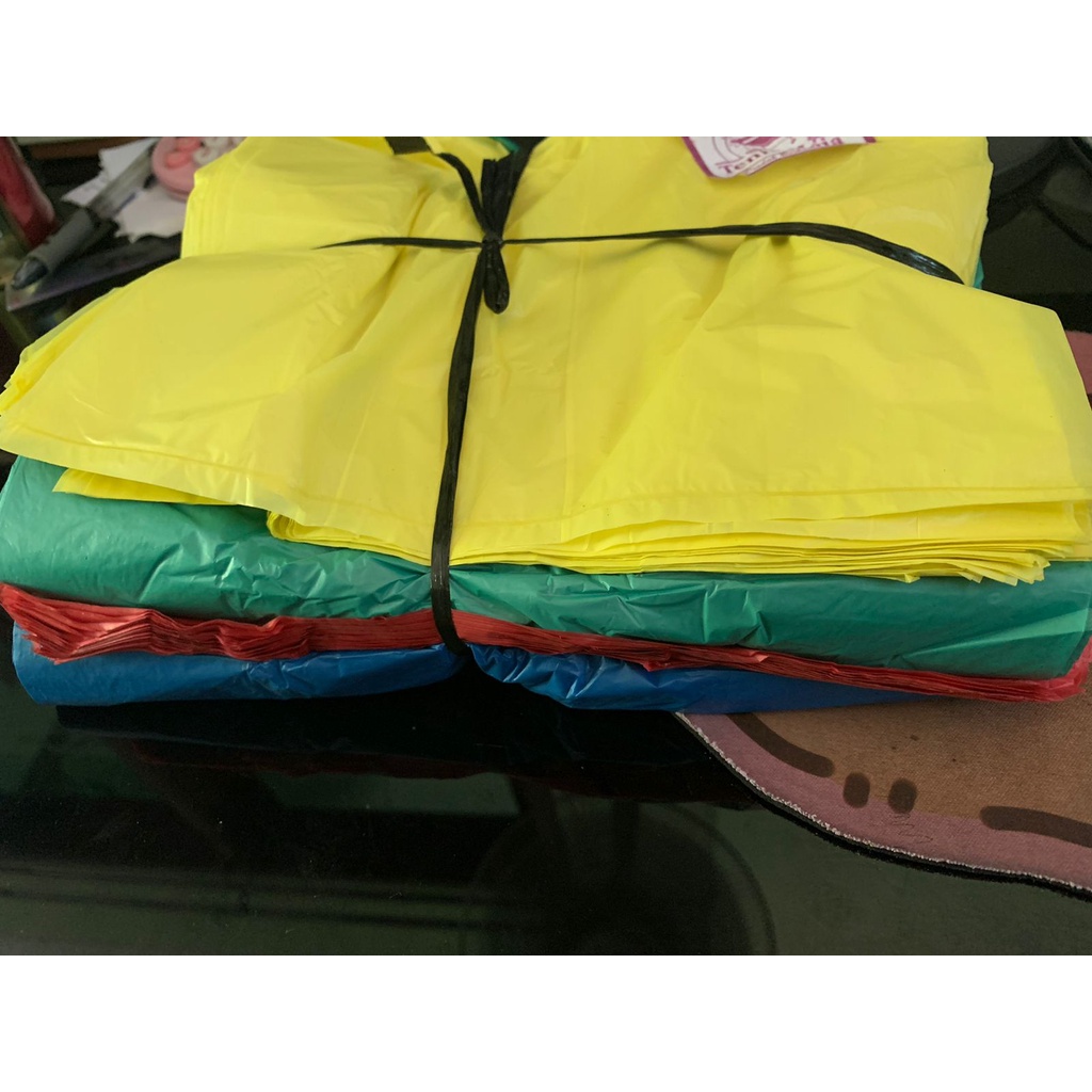 Kantong Plastik Kresek warna pelangi UK.24 rainbow kiloan