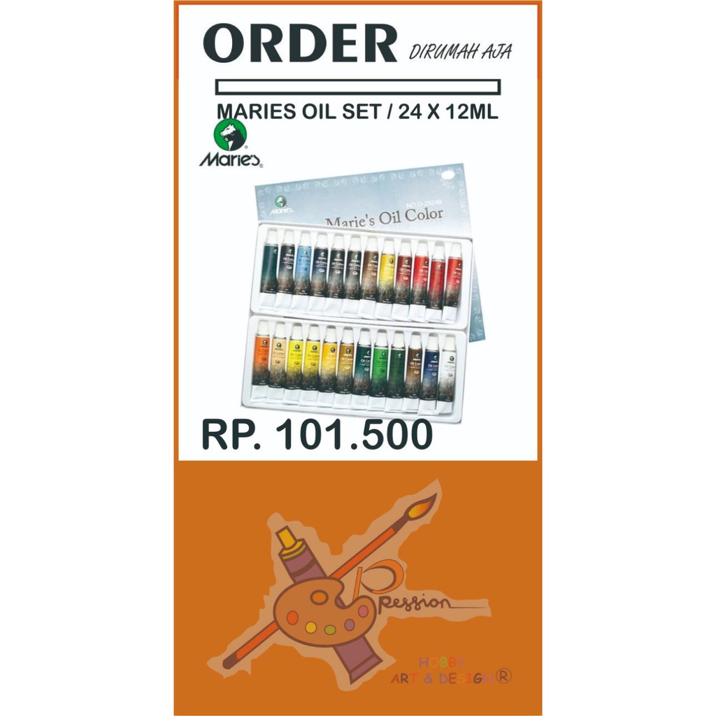 

MARIES OIL COLOR SET (24 WARNA)
