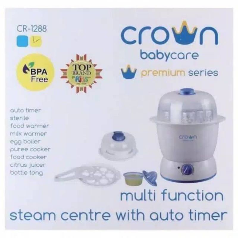 Crown Multifunction sterilizer  Steamer  Multi center +auto timer  9in1 multifungsi CR 1288 U1