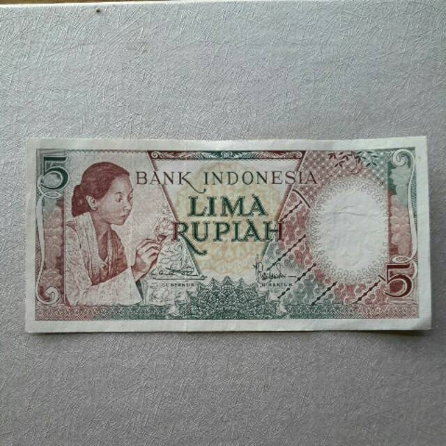 Uang kertas 5 rupiah lawas