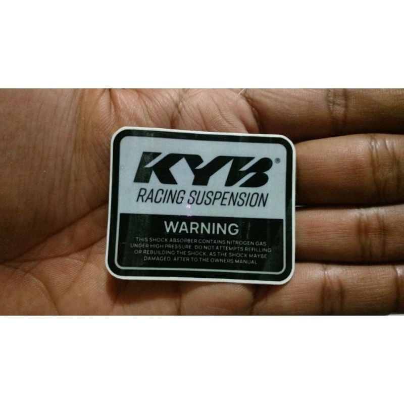 Sticker-Stiker-Decal-Tempelan-Logo-Label Peredam Kejut-Suspension-Shock Breaker-Shock Tabung Kayaba-