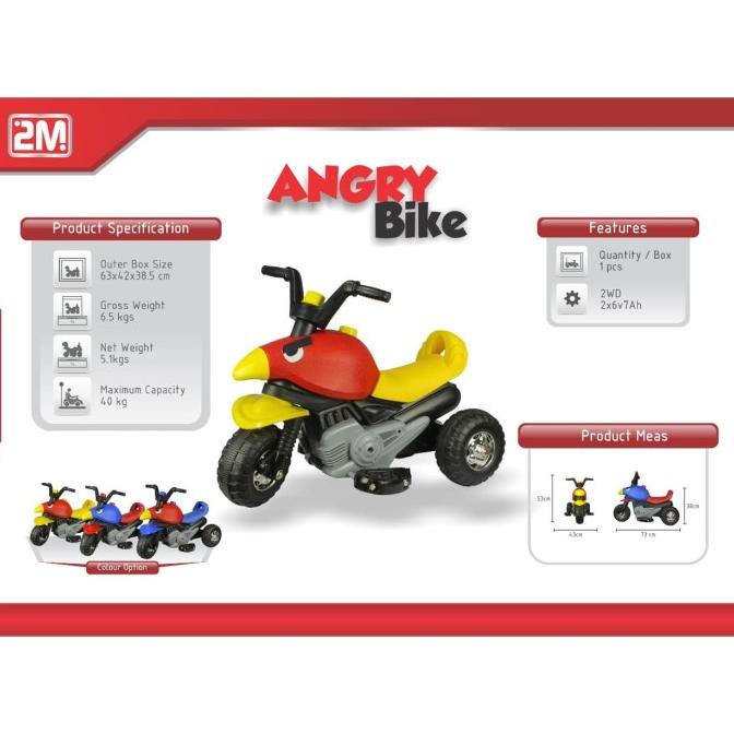 Mainan Anak Ride On Motor Aki Angry Bike Yotta Toys