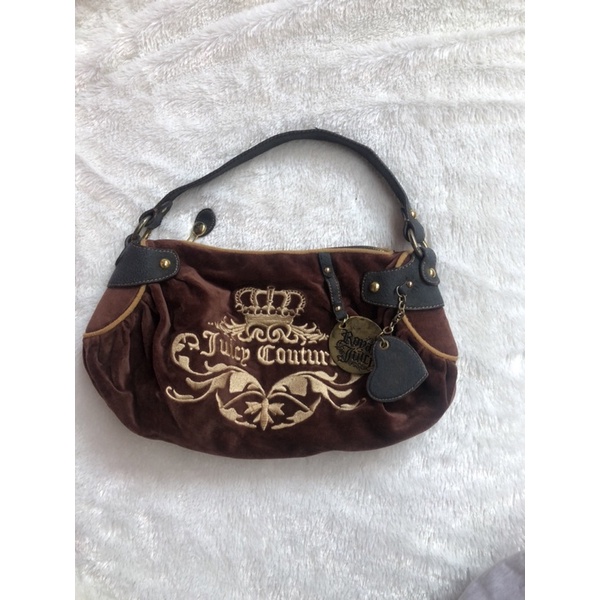 preloved tas juicy couture small velvet bag