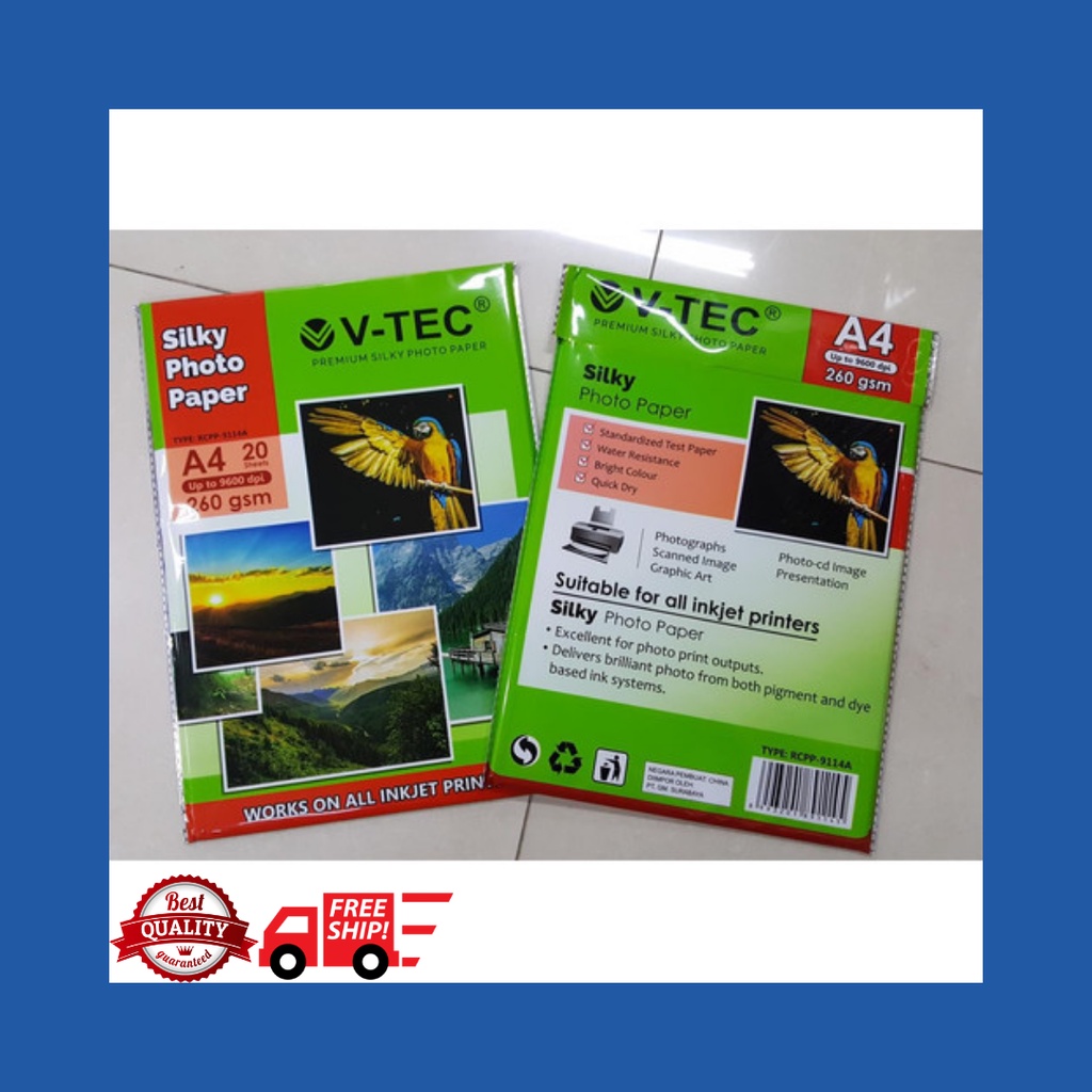 Jual Kertas Foto Silky Vtec 260gsm Shopee Indonesia 2993