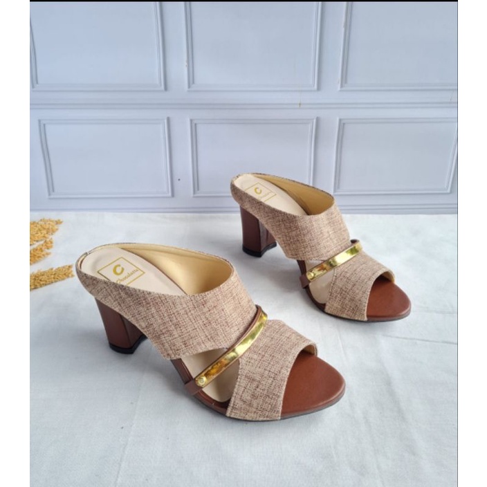 ABBUSHOES DDN 01 Sepatu Hak Tahu formica Wanita 7cm