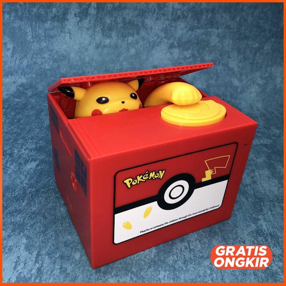 Celengan Kucing Lucu Steal Money Piggy Bank Model Pikachu - T17