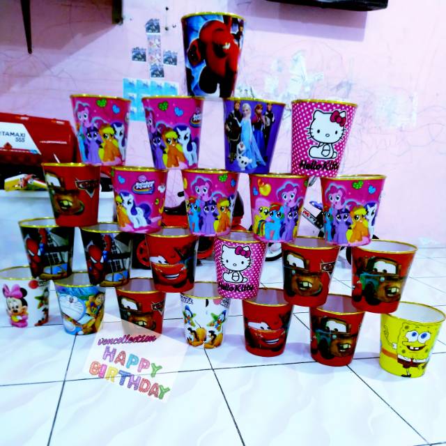 Tong sampah karakter~~souvenir ulang tahun~~hampers ultah anak anak
