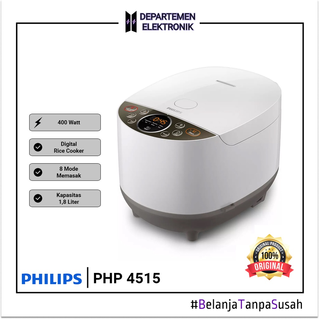 Philips Digital Rice Cooker 1,8 Liter [ HD 4515 ]