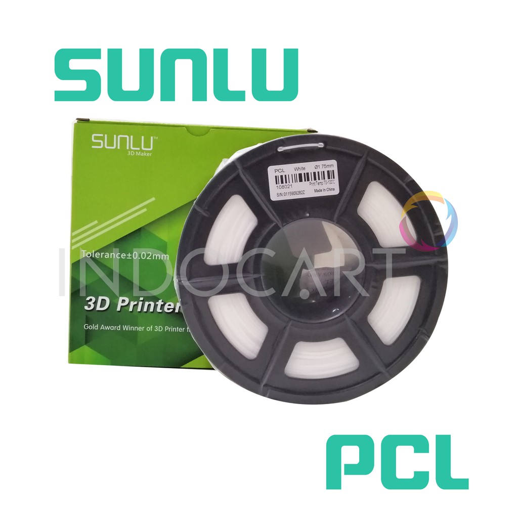 INDOCART Tinta Filamen 3D Printer Filament SUNLU PCL Low Temp 1kg