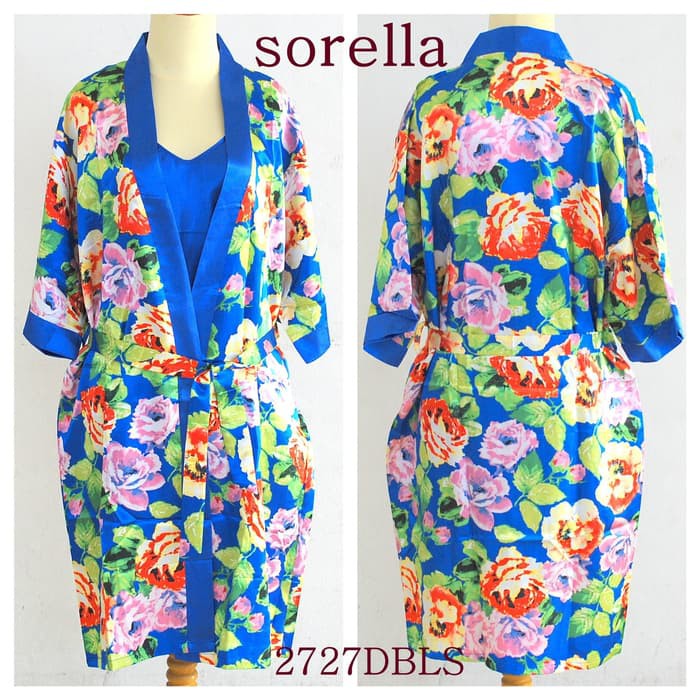 LINGERIE SORELLA MODEL KIMONO, BAHAN SATIN LEMBUT 2727DBLS