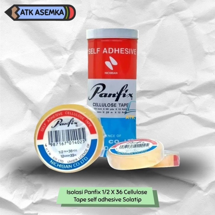 

Isolasi Panfix 1/2 X 36 Cellulose Tape self adhesive Solatip Atk