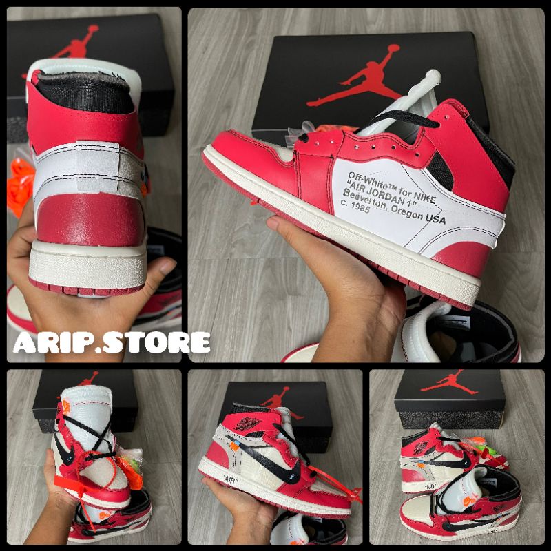 SEPATU NIKE AIR JORDAN 1 RETRO HIGH OG X OFF WHITE PREMIUM ORIGINAL QUALITY.