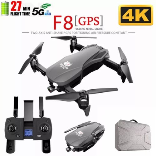 Drone F8 4K HD GPS ESC Dua Sumbu Anti-Shake Stabil Gimbal Brushless