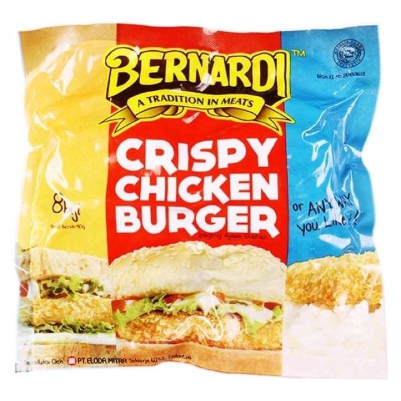 

BERNARDI CRISPY CHICKEN BURGER 8 PCS