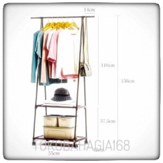 Triangle Stand hanger / rak baju/ rak buku HB404