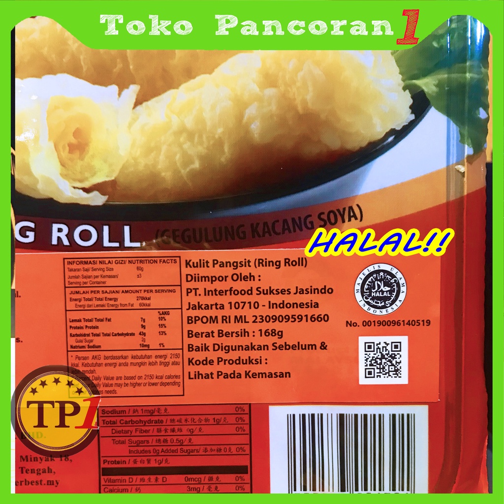 Ring Roll hot pot/Gegulung Kacang Soya/Everbest RingRoll / Kulit Tahu Vegan