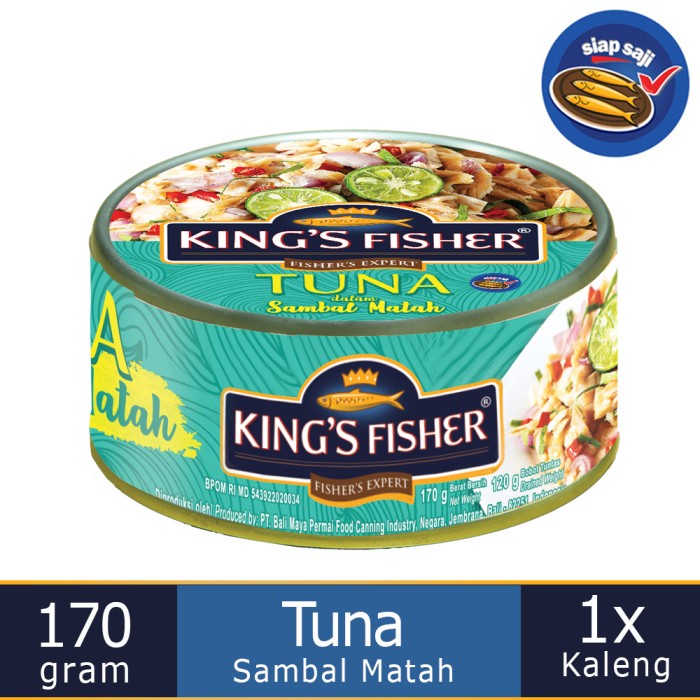 

sa2011aa King'S Fisher Tuna Sambal Matah Daging Tuna Makanan Kaleng 170 G Xa20X1