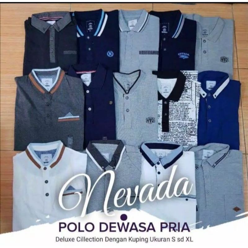 kaos Nevada kerah dewasa kaos pria dewasa kaos kerah pria kaos nevada nevada