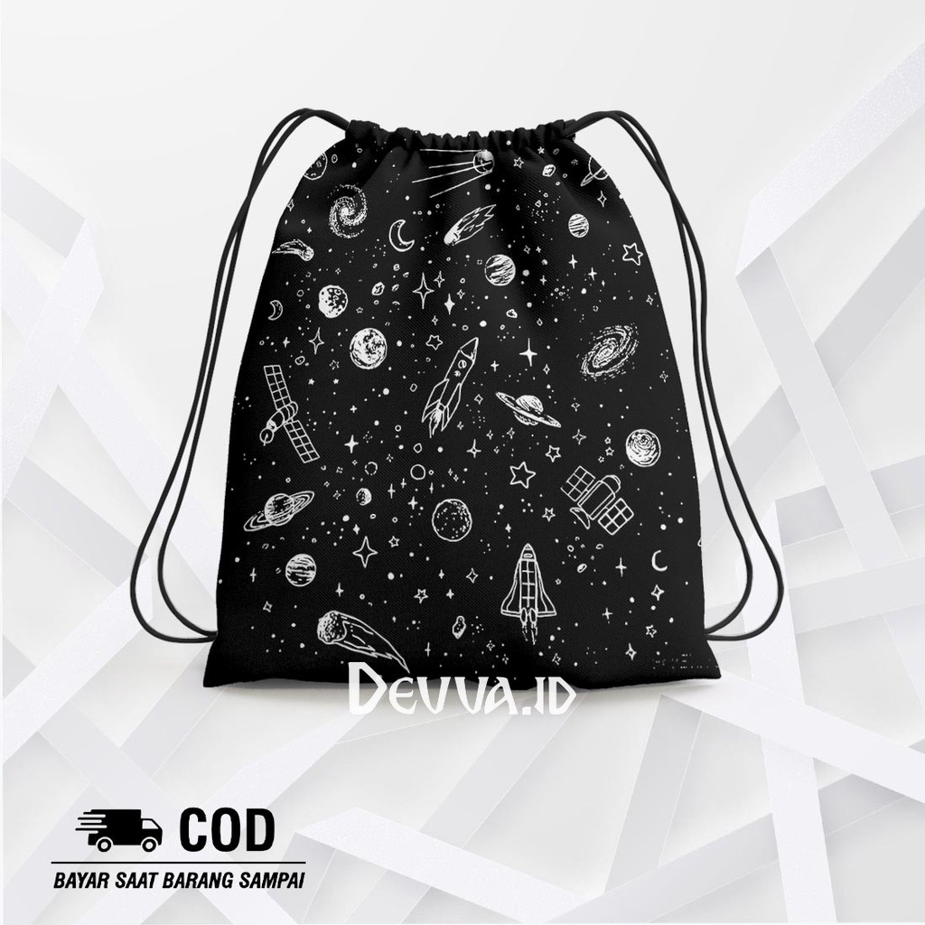 Tas Serut Galaxy String Bag Bts Muat Banyak Barang Ukuran 36 X 31 Cm | Devva.Id