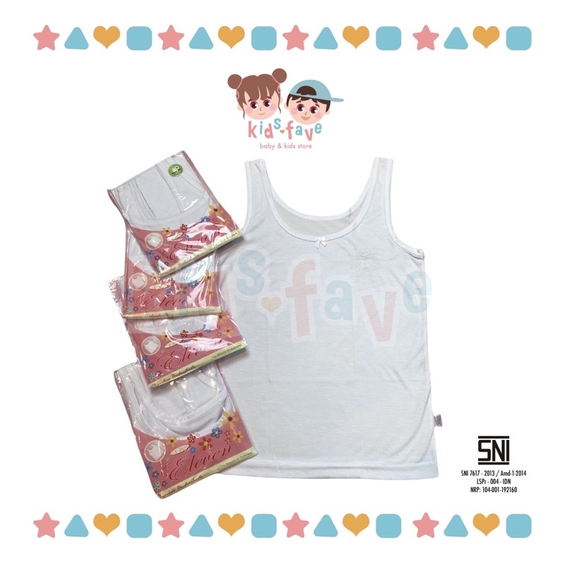 Singlet Kaos Dalam Anak Remaja Perempuan - Singlet ELEVEN - Kaos Dalam Anak Sekolah Perempuan (BL01)
