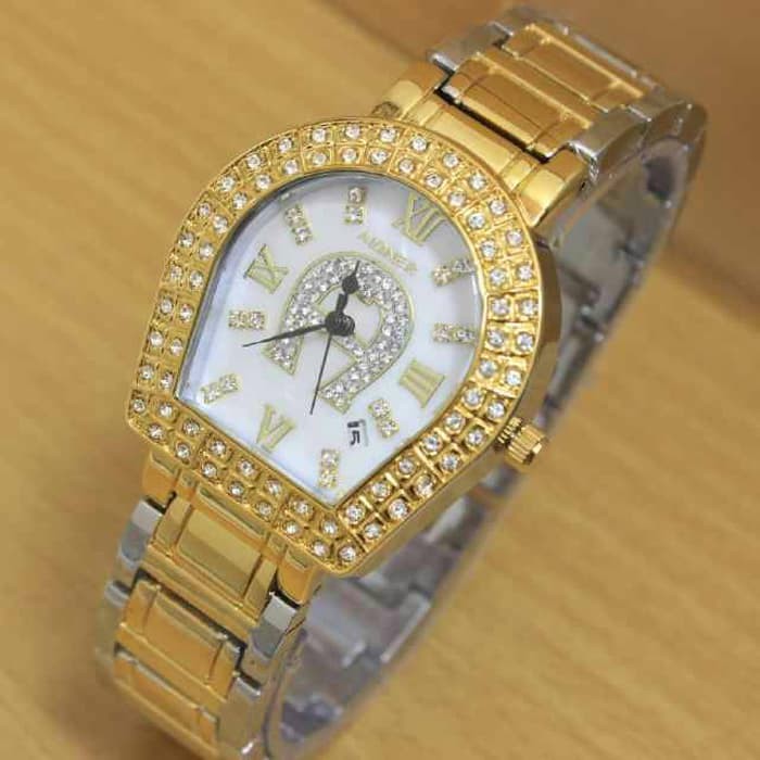 SALE   Jam Tangan Wanita Aigner Gold/ Jam tangan Perempuan Tali Rantai