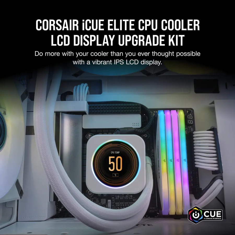 Corsair iCUE Elite CPU Cooler LCD Display Upgrade Kit - White