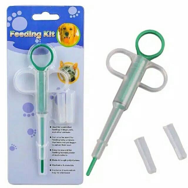 FEEDING KIT - Pelontar Pil Alat Bantu Minum Obat Susu Anjing Kucing Kelinci