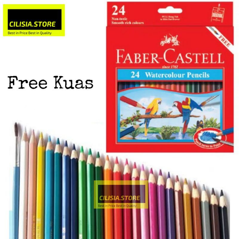 

Pensil Warna Faber Castell 24L Warna Watercolor / Pencil Color Faber