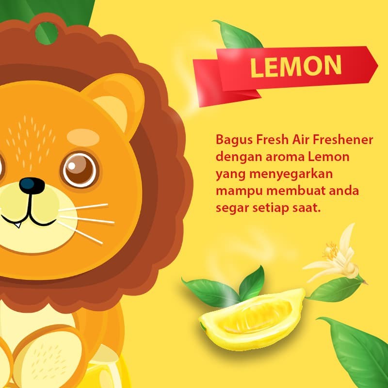 Bagus Fresh Air Freshener Parfum Mobil Pewangi Kendaraan Lemon