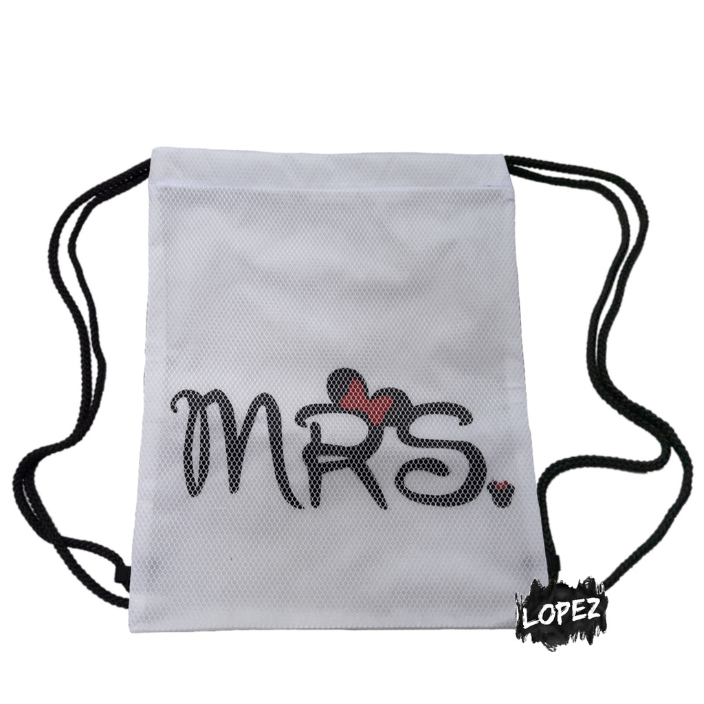 Tas Jaring Mrs Minnie Mouse / Tas Serut Mickey Mouse / Tas Ransel Couple MR MRS Mickey Lopez