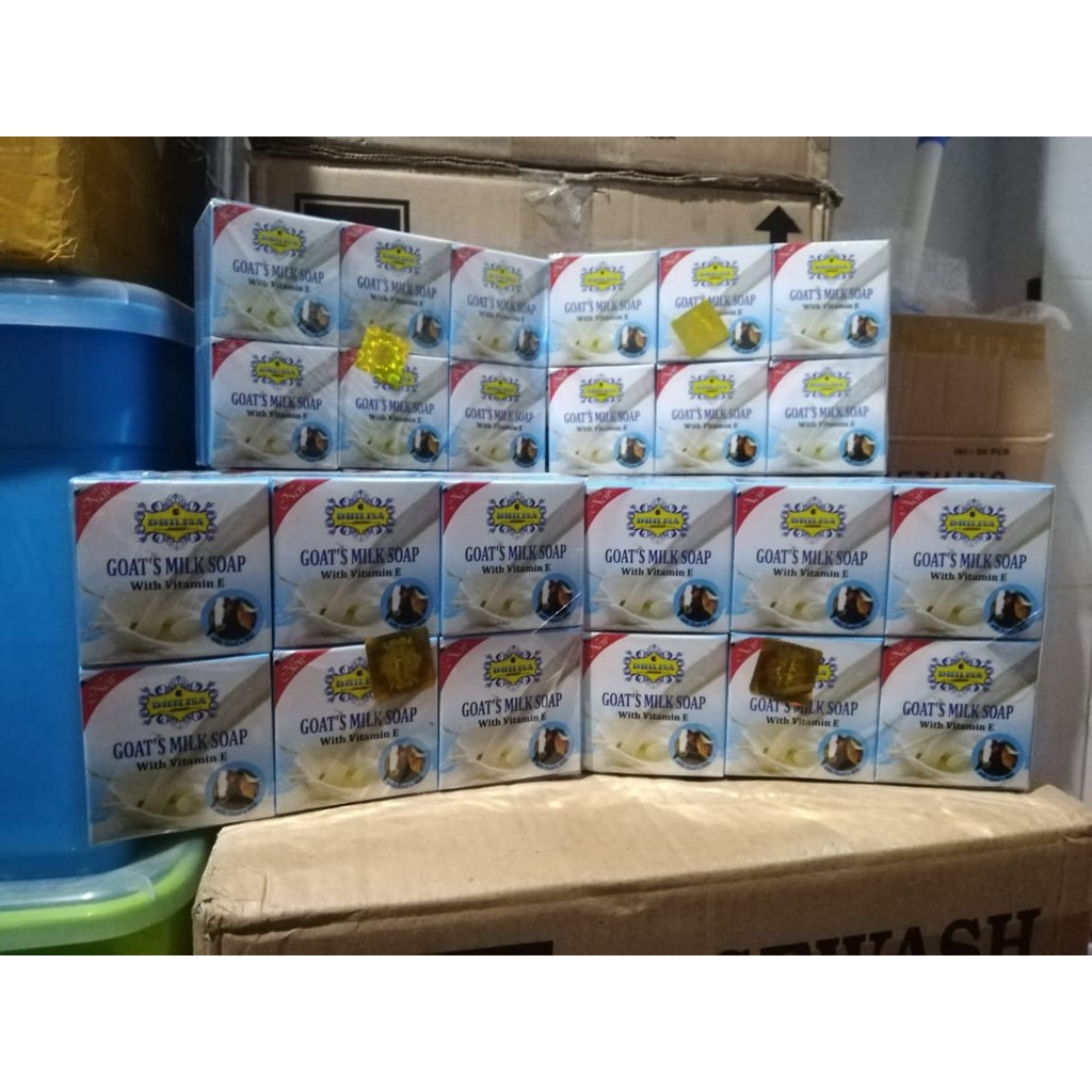 [BUY 12 GET GIFT] [BPOM] SABUN DHILISA THAI GOATS MILK SUSU KAMBING WITH VIT E 60GR