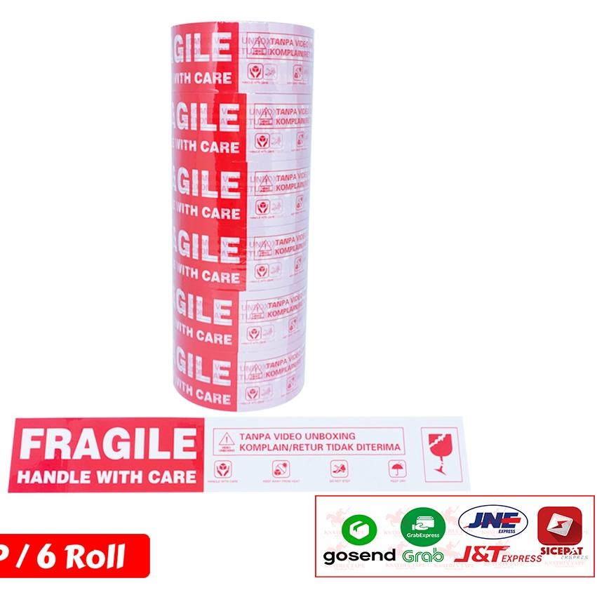 

Big Sale|LR29|Lakban OPP Tape / Lakban Fragile KSATRIA Tape 45mm x 60 Yard (1 Slop)