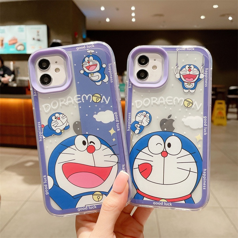 Soft case Pelindung anti Jatuh Desain Kartun Doraemon Untuk iphone 11 11 Pro Max XS XR 8p X 13 12 11 Pro Max XS 8 12pro