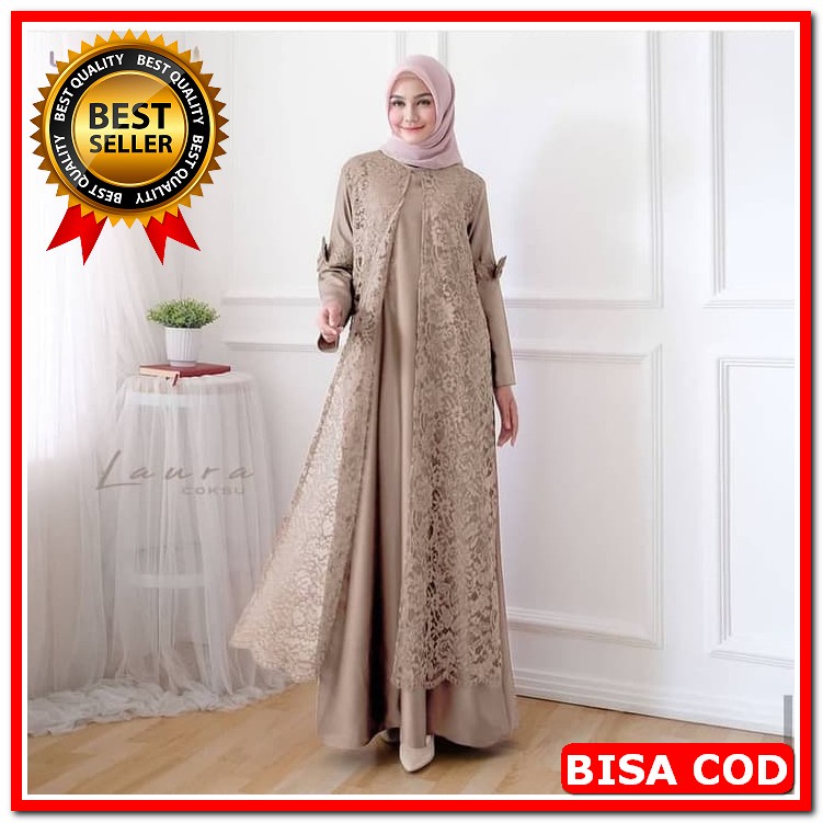 Keira Maxi, Gamis Import Premium, Dress Brukat Lfy, Gamis Lafreya CB691 Baju Gamis Syari Wanita Ter