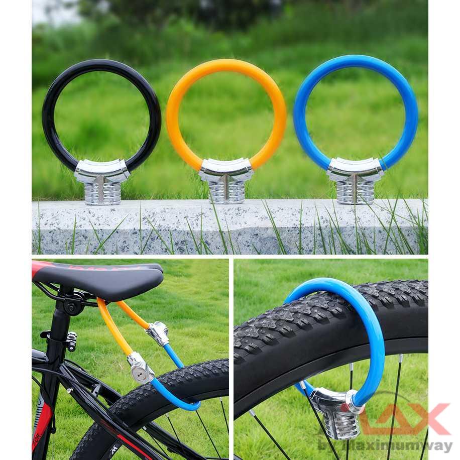 CYCLINGBOX Gembok Sepeda Cable Ring 110mm - BG-8238 Warna Hitam