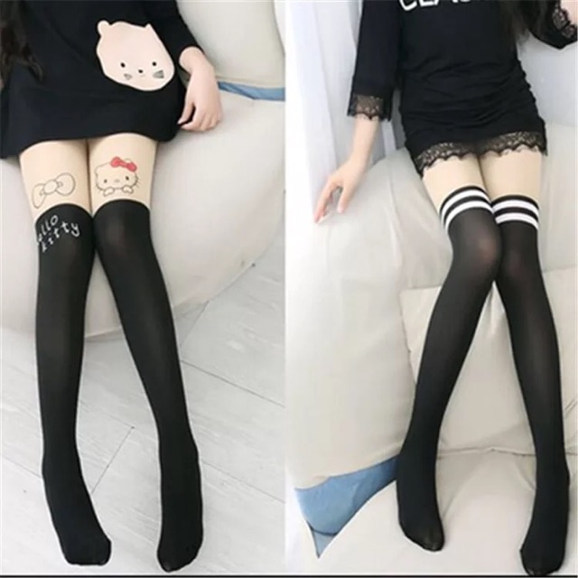 KITTY TATTOO STOCKING / kaos kaki anak perempuan keren