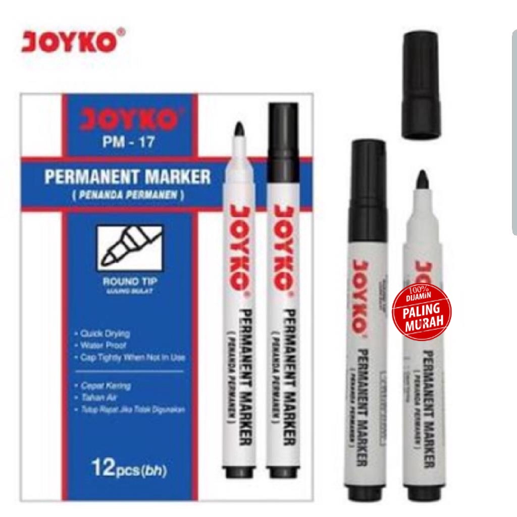 

Spidol Permanent Marker PM-17 Joyko (1 Pcs)