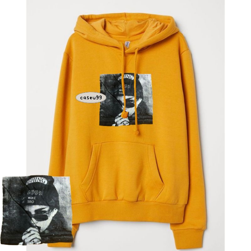 Hoodie shadow woman bnw kuning kunyit swag Harajuku// jumper sweetshirt kupluk saku dewasa wanita pria perempuan laki cewe cowo unisex bahan fleece// hudie distro viral// Women Man Loose Pullover print sablon outwear rushing girl